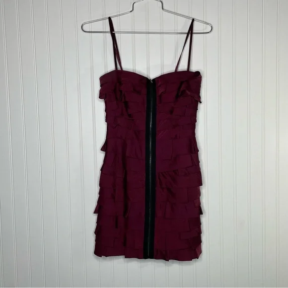 BCBGMaxAzria Plum Brandie Strapless Tiered Dress - Picture 2 of 8